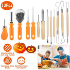 13Pcs Halloween Pumpkin Carving Kit Stainless Steel Carving Kit Pumpkin Sculpting Cutting Kit Halloween Decorative Tools - Rustic Threads Farm