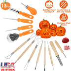 13Pcs Halloween Pumpkin Carving Kit Stainless Steel Carving Kit Pumpkin Sculpting Cutting Kit Halloween Decorative Tools - Rustic Threads Farm
