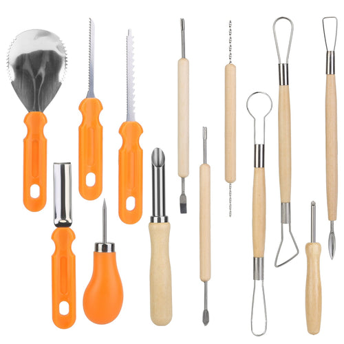 13Pcs Halloween Pumpkin Carving Kit Stainless Steel Carving Kit Pumpkin Sculpting Cutting Kit Halloween Decorative Tools - Rustic Threads Farm