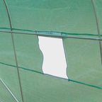 14.5 ft x 6.3 ft Outdoor Greenhouse with Green PE Cover and Sturdy Steel Frame - Rustic Threads Farm