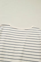 Mabel Stripe Drawstring Tunic Tank