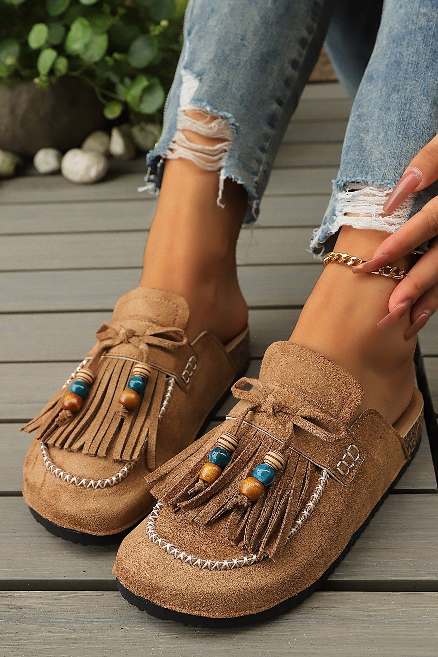 Ocean Square toe Casual Slippers