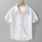 Summer Mens Clothing Simple Versatile Short-sleeve Shirt