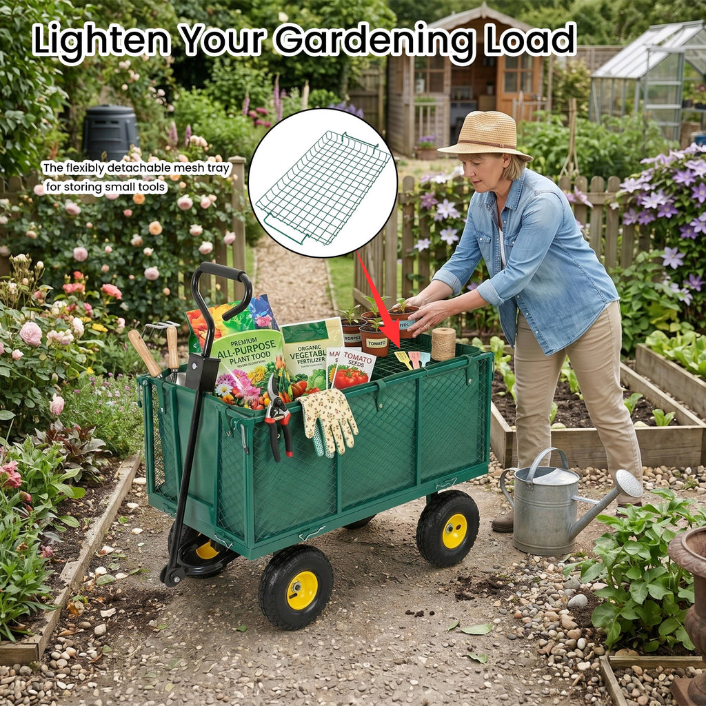 3-in-1 Oversized Steel Garden Cart