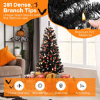 4.5 Feet Artificial Halloween Tree with 6 Lighting Modes and 5 Musics - Rustic Threads Farm
