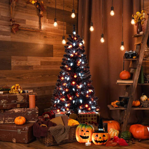 4.5 Feet Artificial Halloween Tree with 6 Lighting Modes and 5 Musics - Rustic Threads Farm