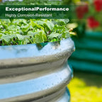 4x2x1FT Galvanized Raised Garden Bed Kit Oval Metal Planter Box - Rustic Threads Farm
