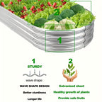4x2x1FT Galvanized Raised Garden Bed Kit Oval Metal Planter Box - Rustic Threads Farm
