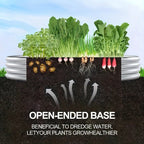 4x2x1FT Galvanized Raised Garden Bed Kit Oval Metal Planter Box - Rustic Threads Farm