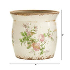 8" Tuscan Ceramic Floral Print Planter - Rustic Threads Farm