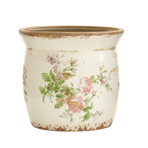 8" Tuscan Ceramic Floral Print Planter - Rustic Threads Farm