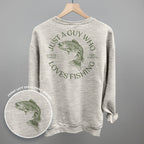 Just A Guy Who Loves Fishing (Back Print)