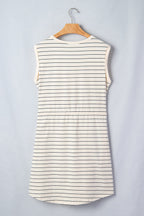 Mabel Stripe Drawstring Tunic Tank