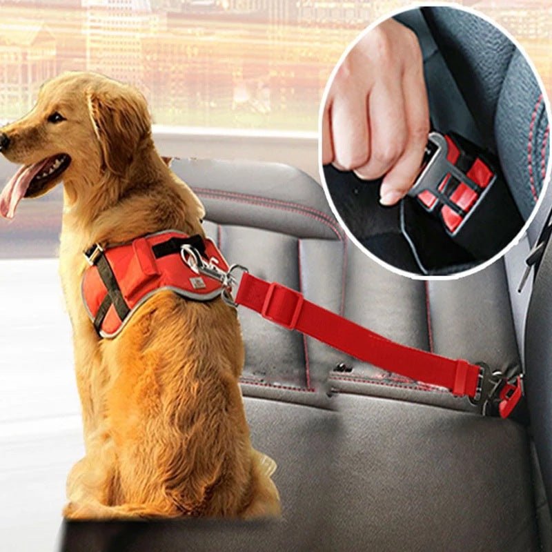 Adjustable Pet Cat Dog Car Seat Belt Pet Seat Vehicle Dog Harness Lead Clip Safety Lever Traction Dog Collars Dogs Accessoires Pets Products - Rustic Threads Farm