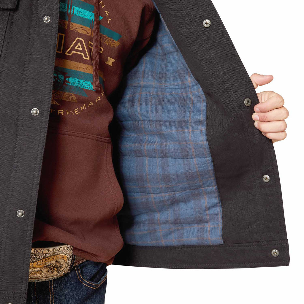 Ariat Men's Canvas Rancher Vest – Insulated Flannel-Lined Western Outdoor Vest - Rustic Threads Farm