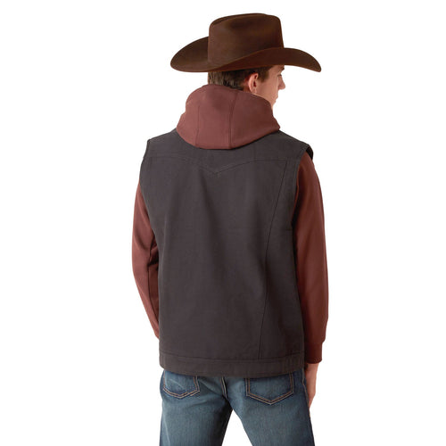 Ariat Men's Canvas Rancher Vest – Insulated Flannel-Lined Western Outdoor Vest - Rustic Threads Farm