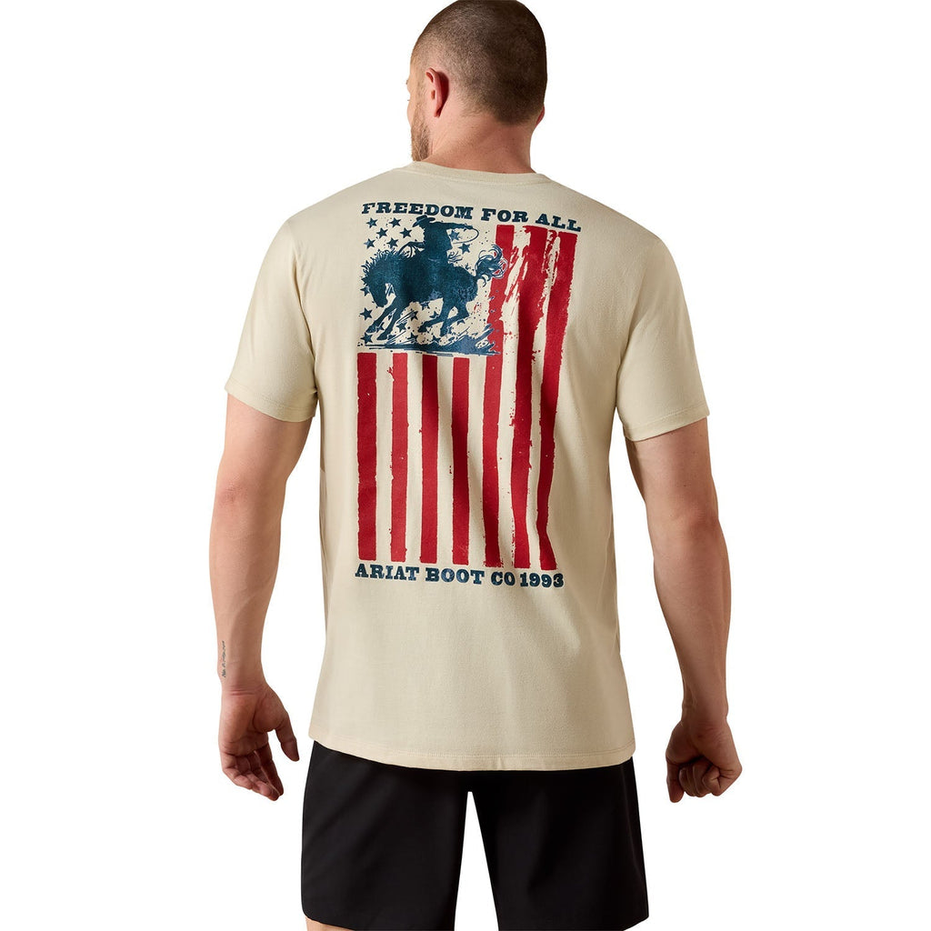 Ariat Mens Classic Fit Short Sleeve Shirt, Patriotic Freedom Western Graphic Tee - Rustic Threads Farm