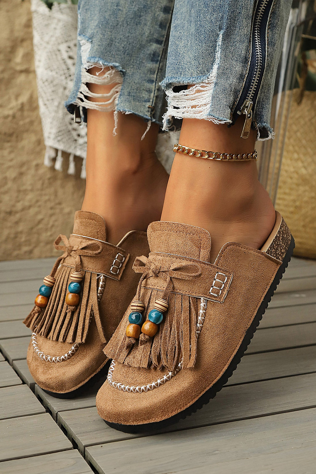 Ocean Square toe Casual Slippers