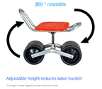 Convenient easy rotated agricultural work seat Garden Shed farm Movable tool stool with wheels - Rustic Threads Farm