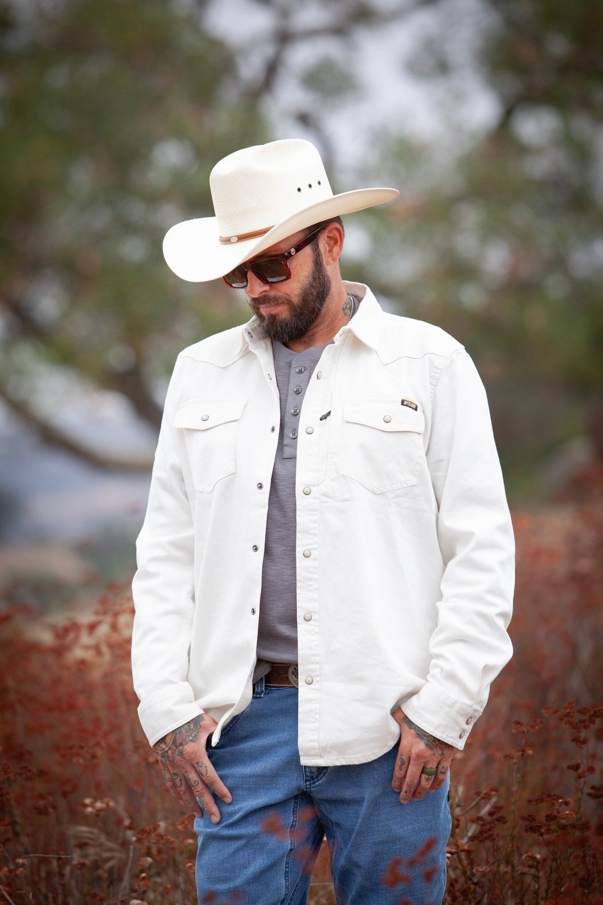 Earl Denim Shirt - Natural - Rustic Threads Farm