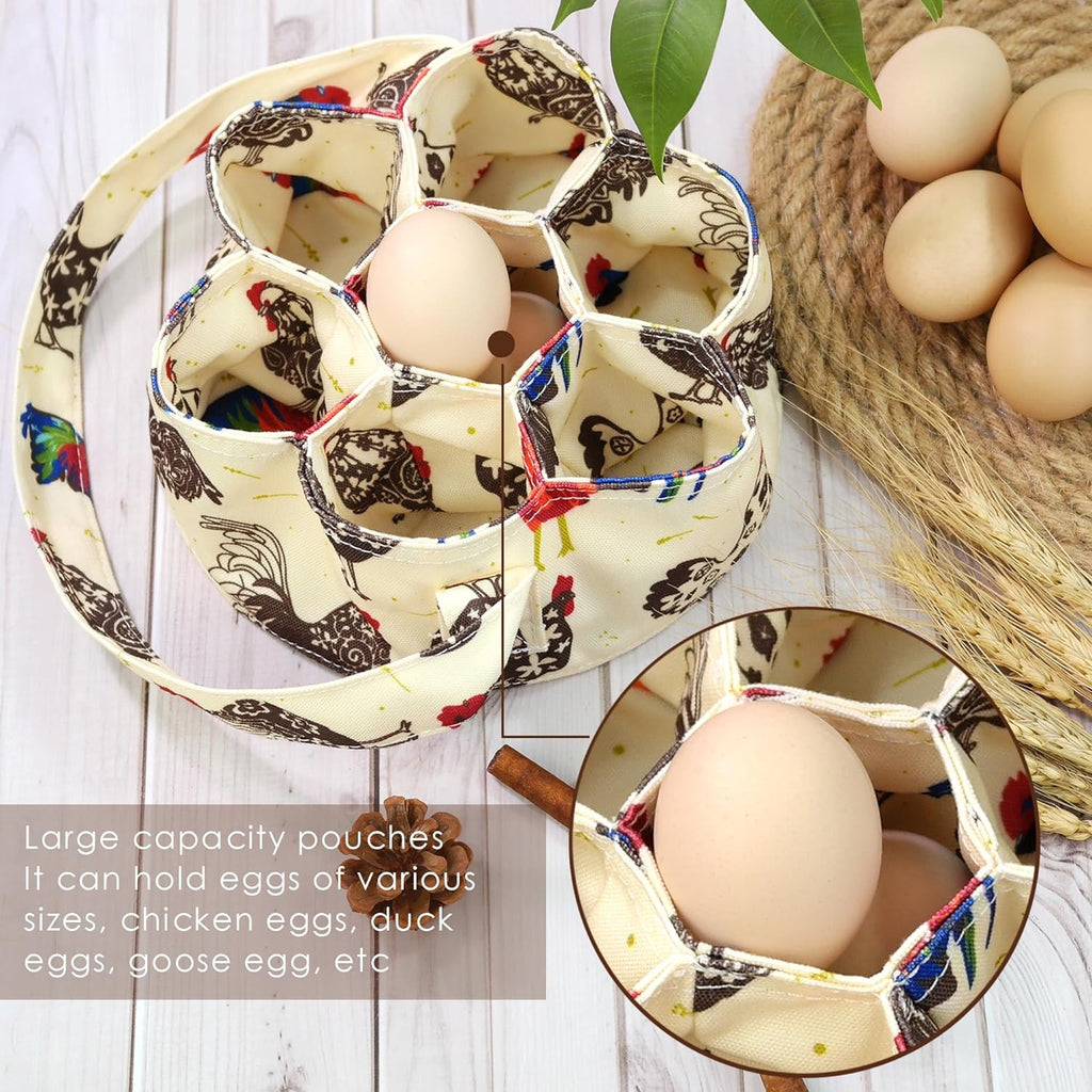 Egg Collection Basket Egg Collection Basket 7 Bags Chicken Mother Chicken Duck Goose Egg Housewife Farm Garden - Rustic Threads Farm