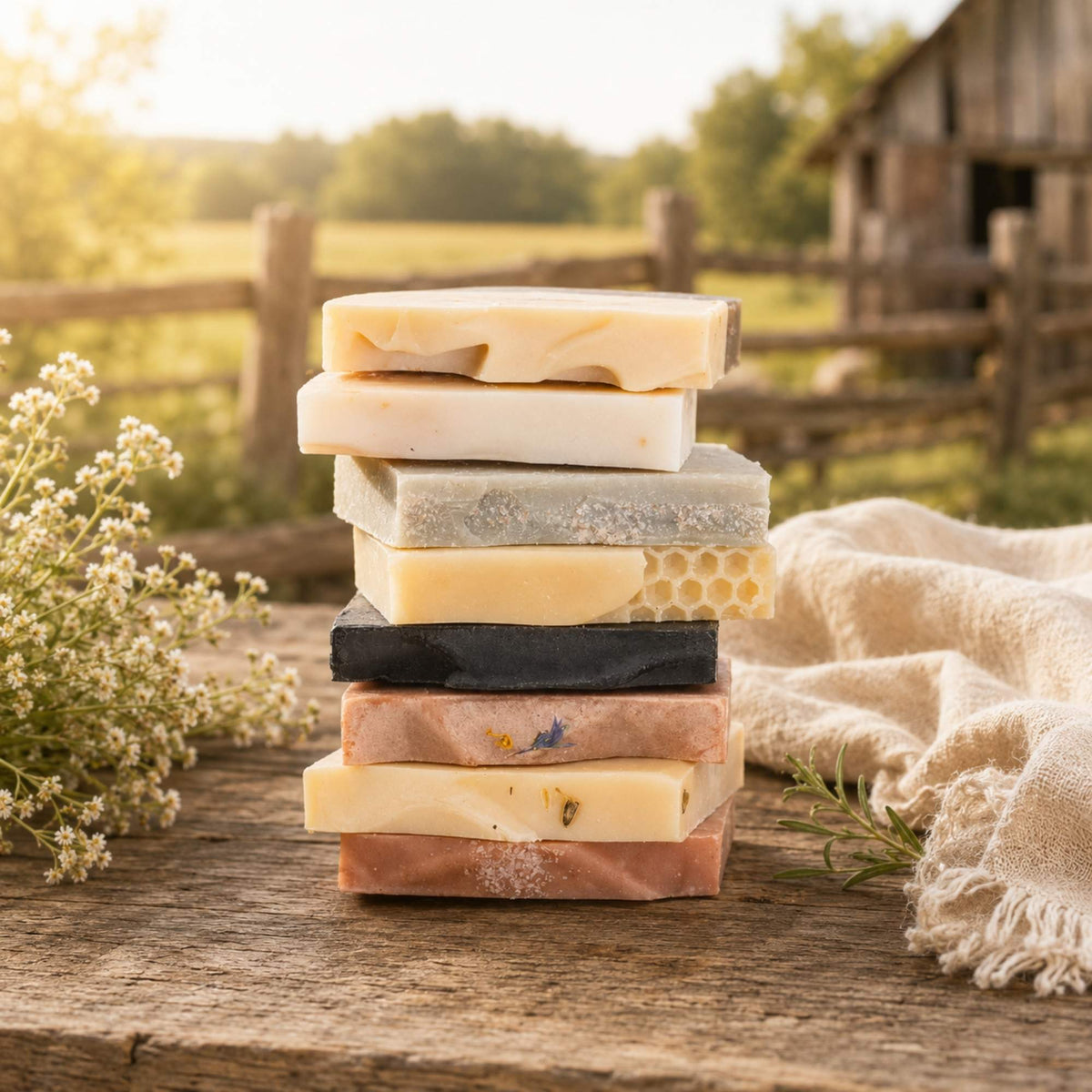 Farmhouse Artisan Goat Milk & Tallow Soap Sampler - Rustic Threads Farm