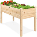 Farmhouse Wood 48x24x30in Raised Garden Bed Elevated Garden Planter Stand - Rustic Threads Farm