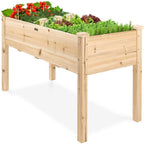 Farmhouse Wood 48x24x30in Raised Garden Bed Elevated Garden Planter Stand - Rustic Threads Farm