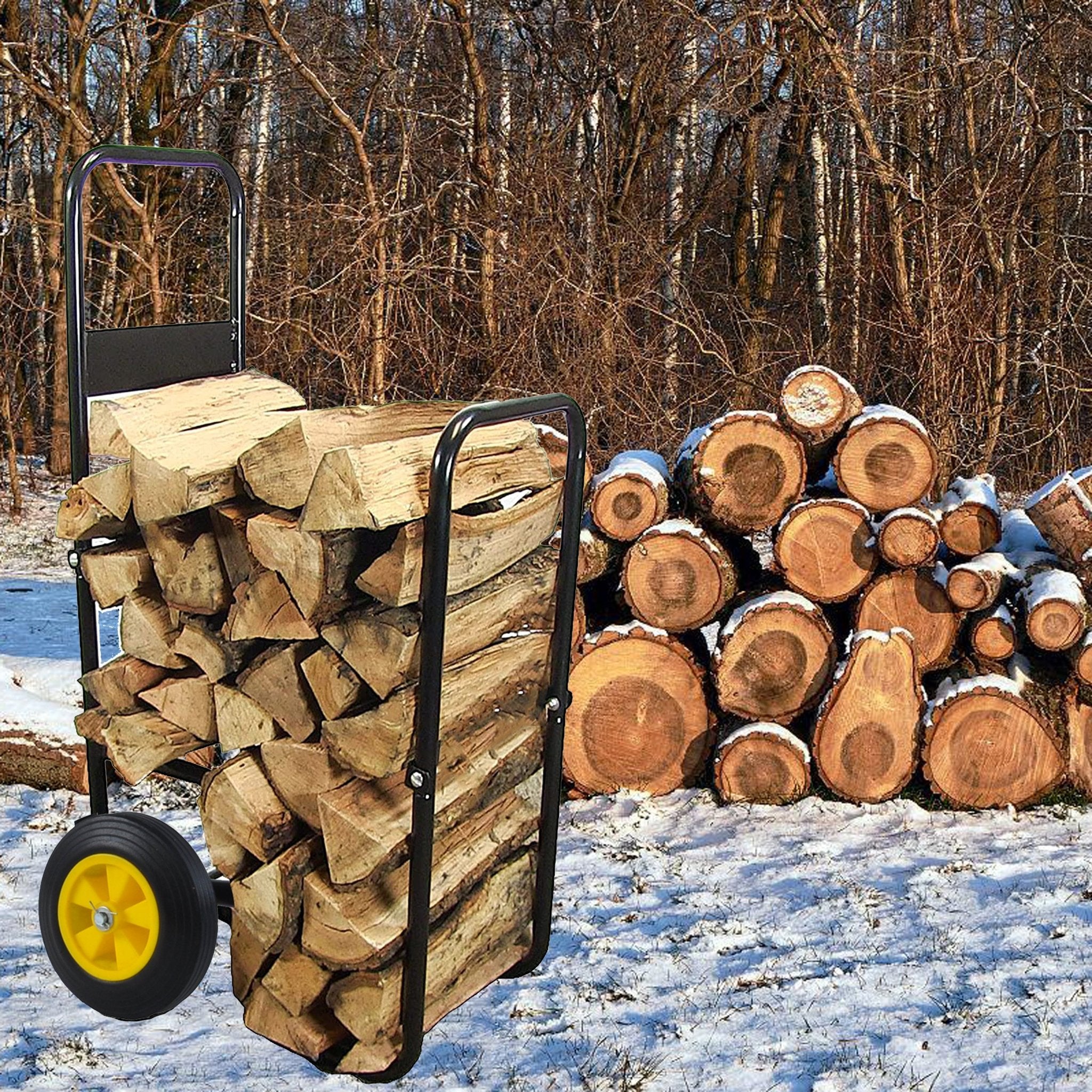 Firewood Log Cart Carrier - Rustic Threads Farm