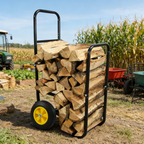 Firewood Log Cart Carrier - Rustic Threads Farm