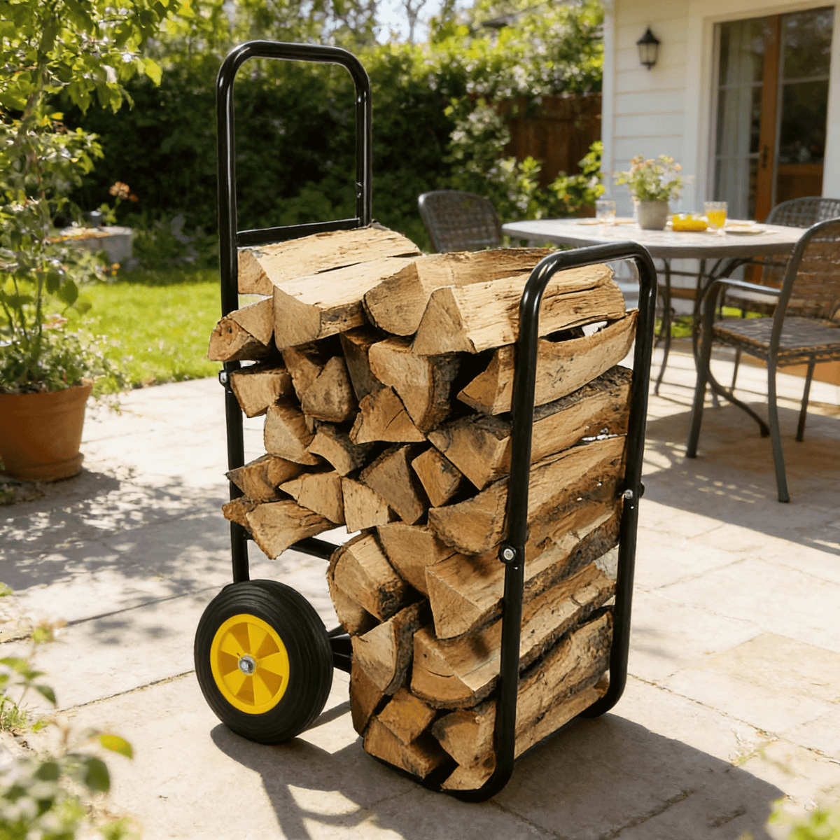 Firewood Log Cart Carrier - Rustic Threads Farm