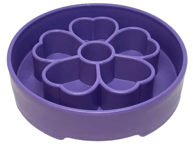 Flower eBowl Deep Slow Feeder Dog Bowl for Enrichment | USA Made - Rustic Threads Farm