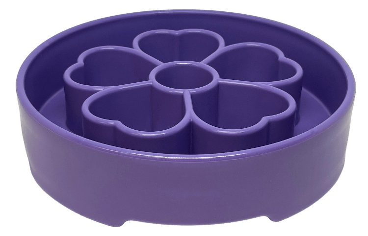 Flower eBowl Deep Slow Feeder Dog Bowl for Enrichment | USA Made - Rustic Threads Farm