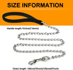 Heavy Duty Metal Dog Leash Chew Proof Pet Leash Chain With Soft Padded Handle For Large Medium Size Dogs - Rustic Threads Farm