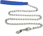 Heavy Duty Metal Dog Leash Chew Proof Pet Leash Chain With Soft Padded Handle For Large Medium Size Dogs - Rustic Threads Farm