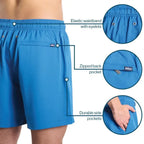 Men’s Premium Compression-Lined Hybrid Shorts – Salt Spray-Harbor and Surf