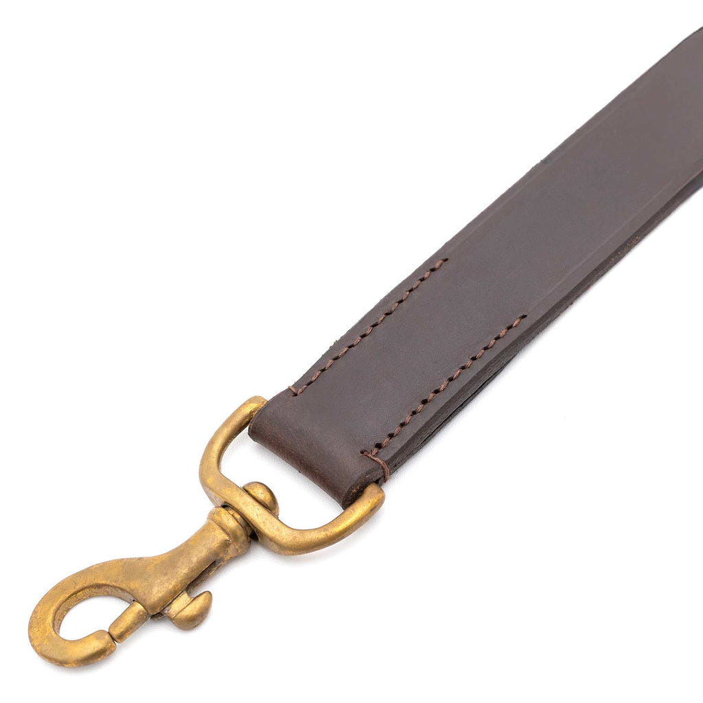 Jeffers Flat Leather Dog Leash with Hand Strap Handle, 6'L - Rustic Threads Farm