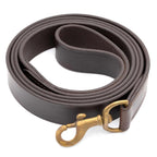 Jeffers Flat Leather Dog Leash with Hand Strap Handle, 6'L - Rustic Threads Farm