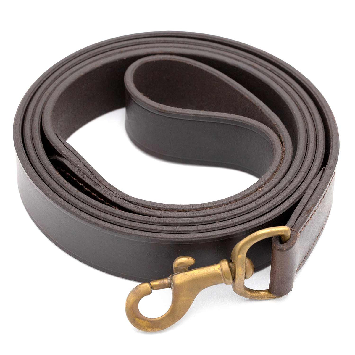 Jeffers Flat Leather Dog Leash with Hand Strap Handle, 6'L - Rustic Threads Farm
