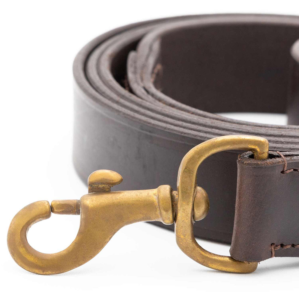 Jeffers Flat Leather Dog Leash with Hand Strap Handle, 6'L - Rustic Threads Farm