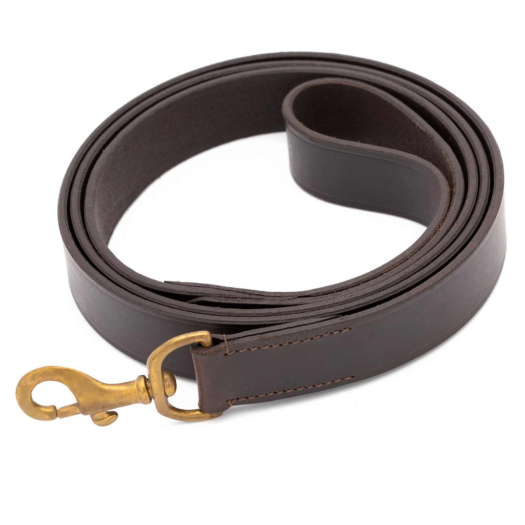 Jeffers Flat Leather Dog Leash with Hand Strap Handle, 6'L - Rustic Threads Farm