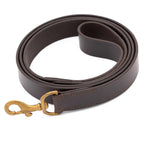 Jeffers Flat Leather Dog Leash with Hand Strap Handle, 6'L - Rustic Threads Farm