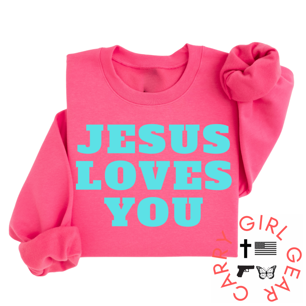 JESUS LOVES YOU SWEATSHIRT - Rustic Threads Farm