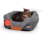K&H Thermo-Pet Lounge Sleeper Heated Cat & Small Dog Bed – Plush, Non-Slip, Machine Washable Indoor Pet Bed - Rustic Threads Farm