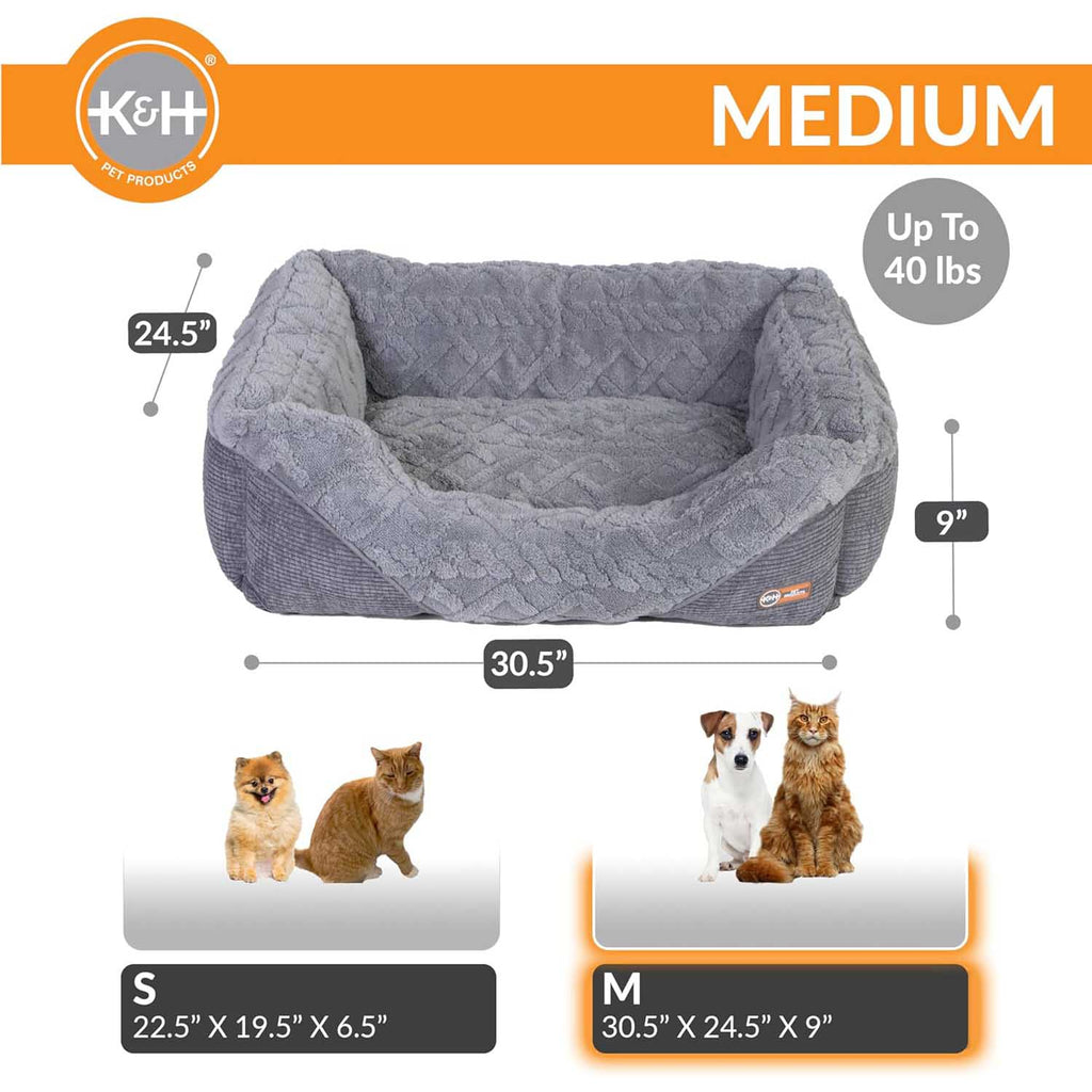 K&H Thermo-Pet Lounge Sleeper Heated Cat & Small Dog Bed – Plush, Non-Slip, Machine Washable Indoor Pet Bed - Rustic Threads Farm