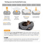K&H Thermo-Pet Lounge Sleeper Heated Cat & Small Dog Bed – Plush, Non-Slip, Machine Washable Indoor Pet Bed - Rustic Threads Farm