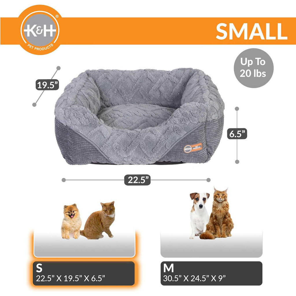 K&H Thermo-Pet Lounge Sleeper Heated Cat & Small Dog Bed – Plush, Non-Slip, Machine Washable Indoor Pet Bed - Rustic Threads Farm