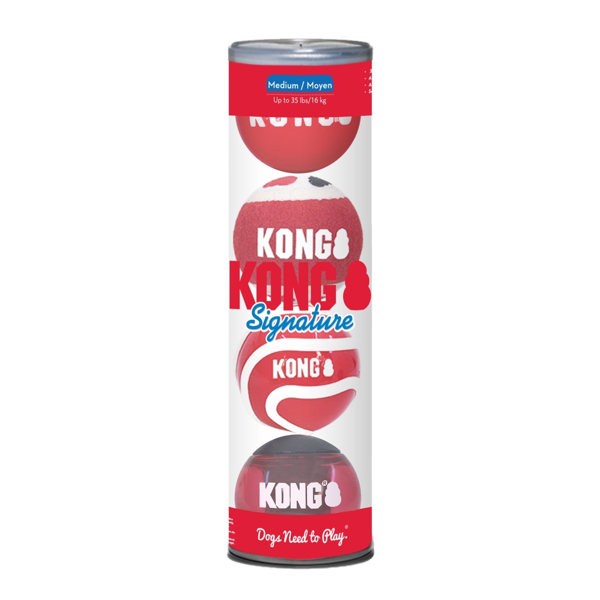 KONG Signature Fetch Dog Toy Balls, Multi-Pack - Rustic Threads Farm