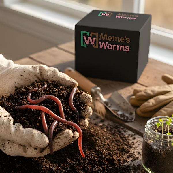 Living Material + Red Wiggler Composting Worms Eisenia andrei - Rustic Threads Farm