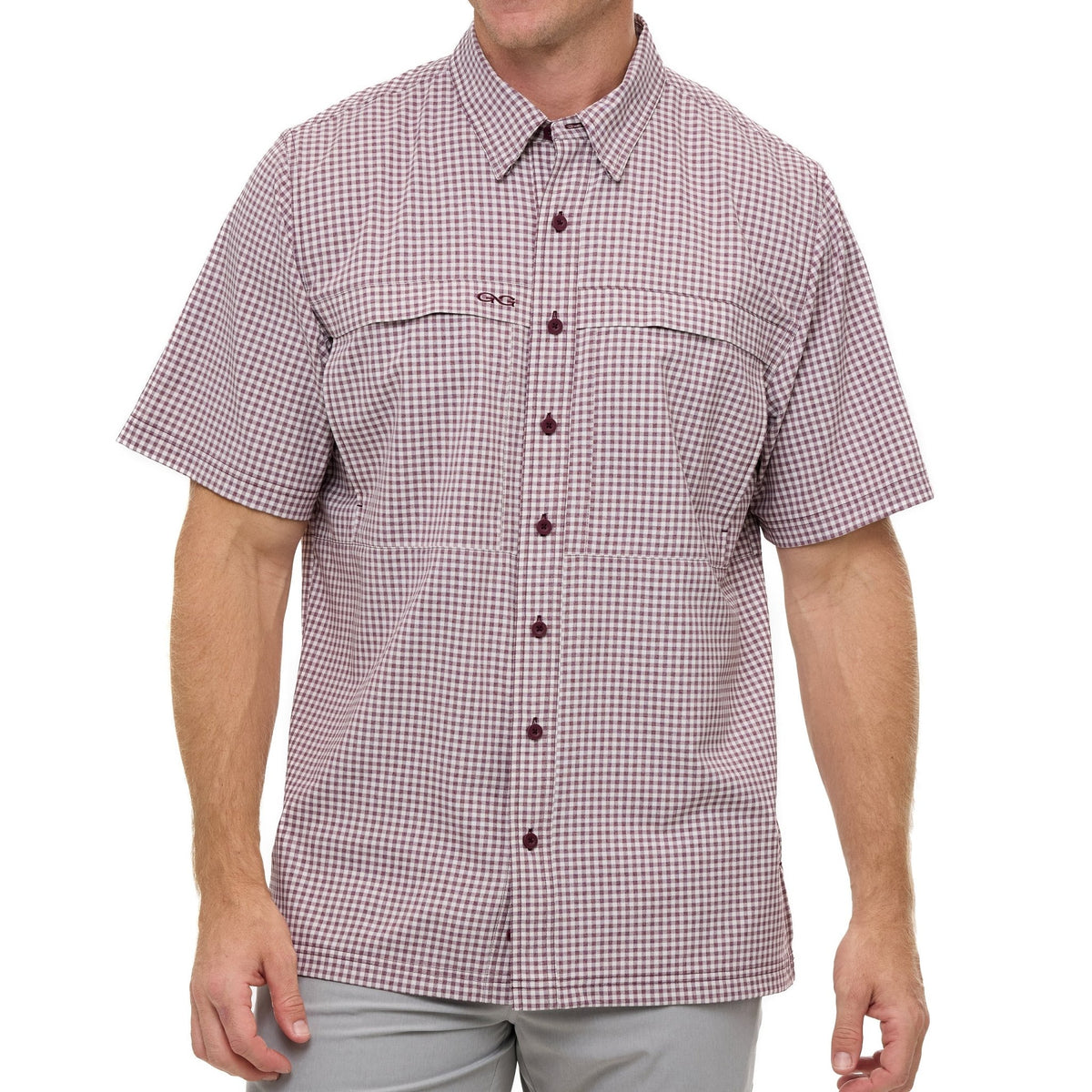 Maroon TekCheck Shirt - Rustic Threads Farm